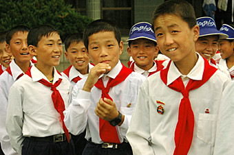 North Korean children  by Ron Gluckman in North Korea