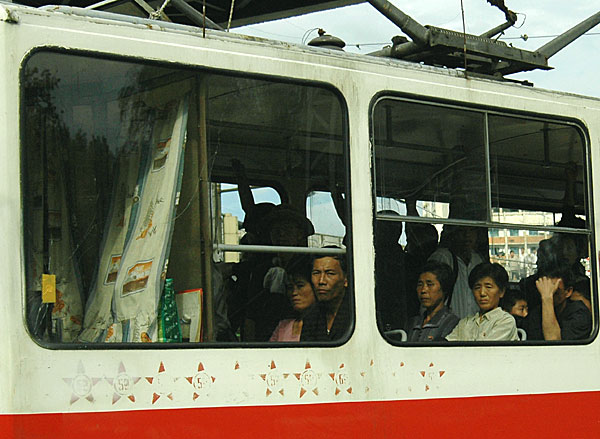 Pyongyang tram  by Ron Gluckman in North Korea